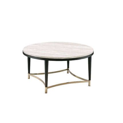 Ayser - Coffee Table - White Washed & Black - Tony's Home Furnishings
