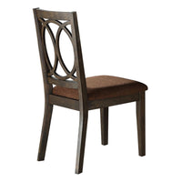 Jameson - Side Chair (Set of 2) - Brown Fabric & Espresso - Tony's Home Furnishings