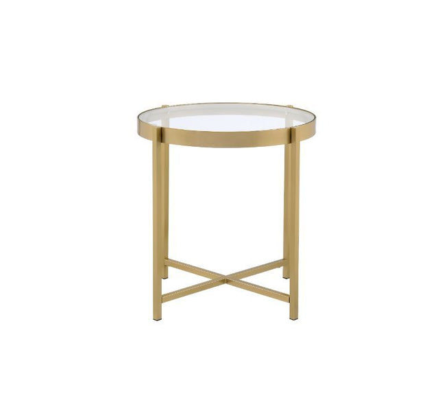 Charrot - End Table - Gold Finish - Tony's Home Furnishings