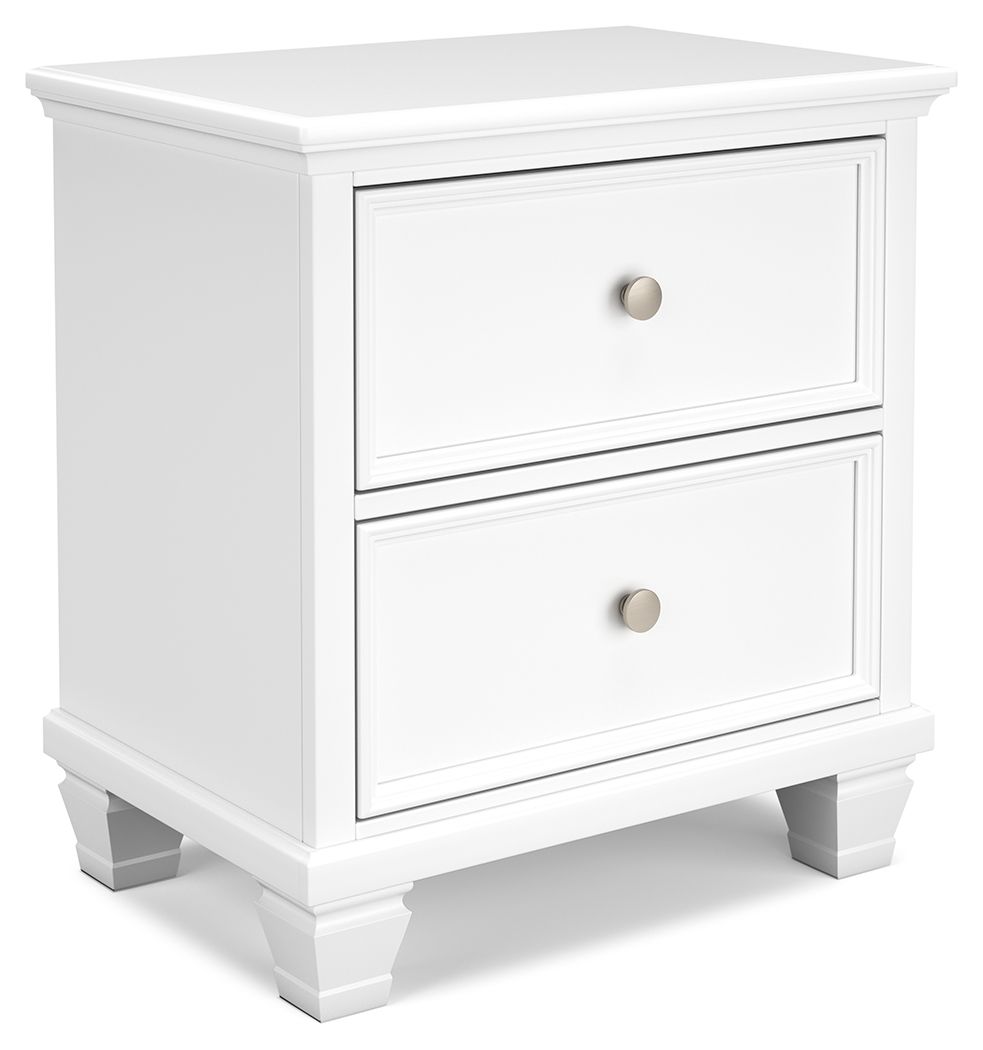 Fortman - White - Two Drawer Night Stand Tony's Home Furnishings Furniture. Beds. Dressers. Sofas.
