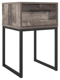Thumbnail for Neilsville - Black / Gray - One Drawer Night Stand Tony's Home Furnishings Furniture. Beds. Dressers. Sofas.