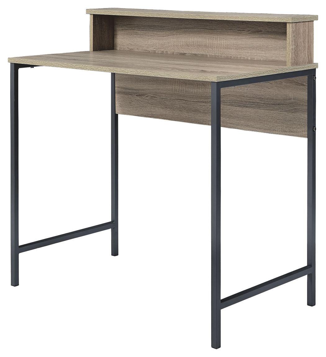 Titania - Light Brown / Gunmetal - Home Office Small Desk Tony's Home Furnishings Furniture. Beds. Dressers. Sofas.