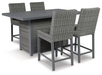 Thumbnail for Palazzo - Gray - Outdoor Counter Height Dining Table With 4 Barstools Tony's Home Furnishings Furniture. Beds. Dressers. Sofas.