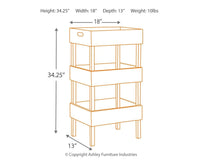Thumbnail for Yulton - Antique White - Storage Shelf Tony's Home Furnishings Furniture. Beds. Dressers. Sofas.