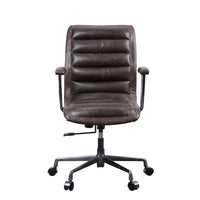 Thumbnail for Zooey - Executive Office Chair - Distress Chocolate Top Grain Leather - Tony's Home Furnishings