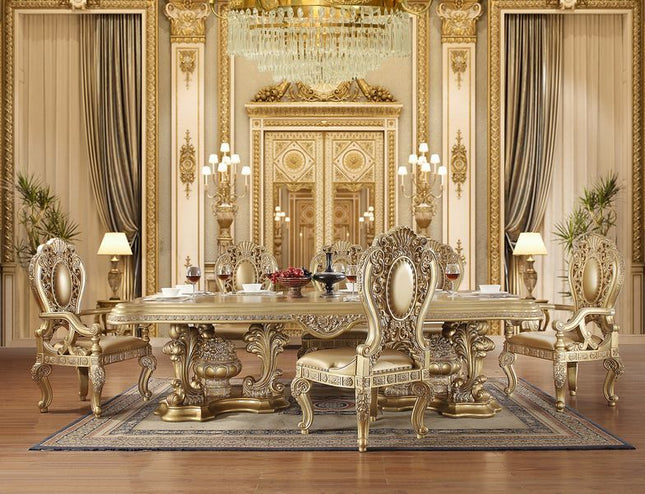 Seville - Dining Table - Gold Finish - Tony's Home Furnishings