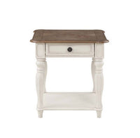 Thumbnail for Florian - End Table - Oak & Antique White Finish - Tony's Home Furnishings