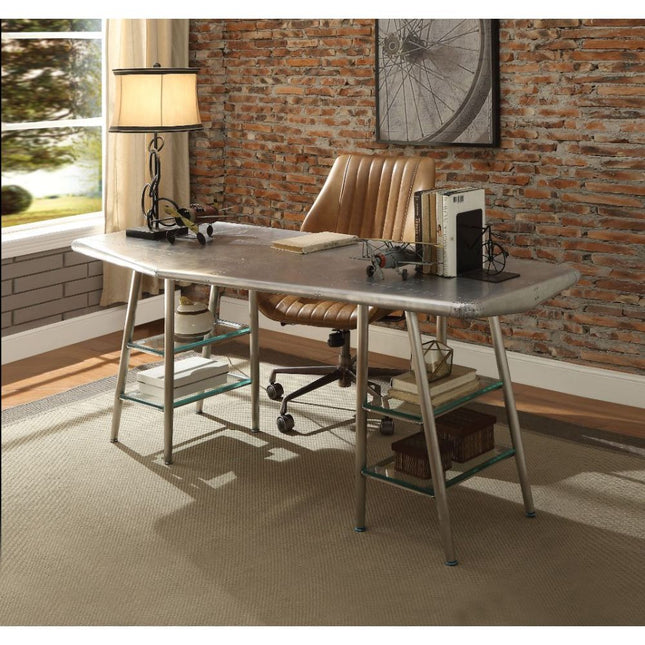 Brancaster - Desk - Aluminum - Metal - 30" - Tony's Home Furnishings