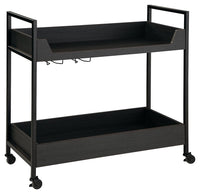 Thumbnail for Yarlow - Black / Gray - Bar Cart Tony's Home Furnishings Furniture. Beds. Dressers. Sofas.