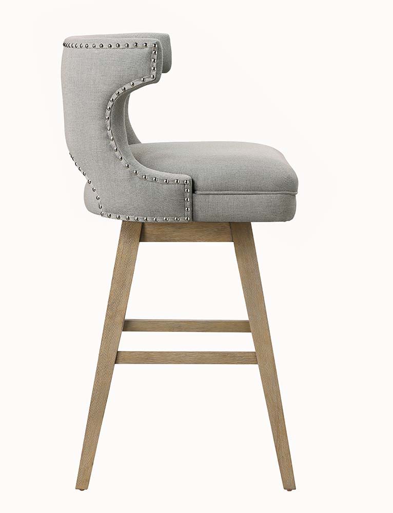 Everett - Bar Chair (Set of 2) - Fabric & Oak - Tony's Home Furnishings