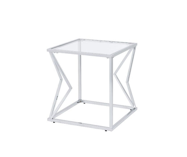 Virtue - End Table - Clear Glass & Chrome Finish - Tony's Home Furnishings