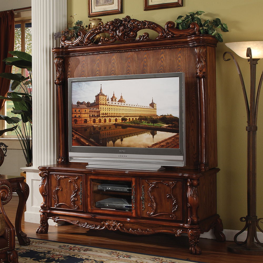 Dresden - Entertainment Center - Cherry Oak - 81" - Tony's Home Furnishings