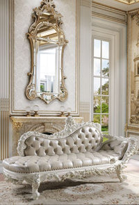 Thumbnail for Vanaheim - Bench - Beige PU & Antique White Finish - Tony's Home Furnishings