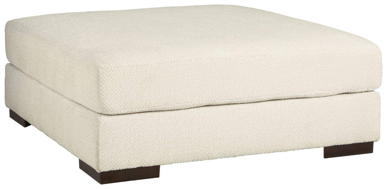 Zada - Ivory - Oversized Accent Ottoman Tony's Home Furnishings Furniture. Beds. Dressers. Sofas.