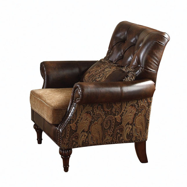 Dreena - Chair (With 1 Pillow) - Dark Brown - 38" - Tony's Home Furnishings