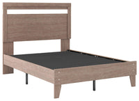 Thumbnail for Flannia - Gray - Full Panel Platform Bed Tony's Home Furnishings Furniture. Beds. Dressers. Sofas.