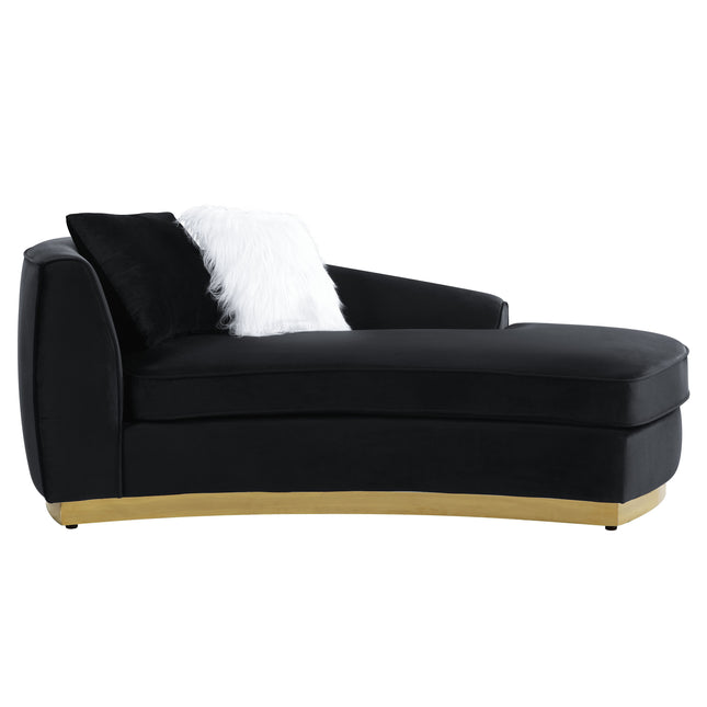 Achelle - Chaise - Black Velvet - Tony's Home Furnishings