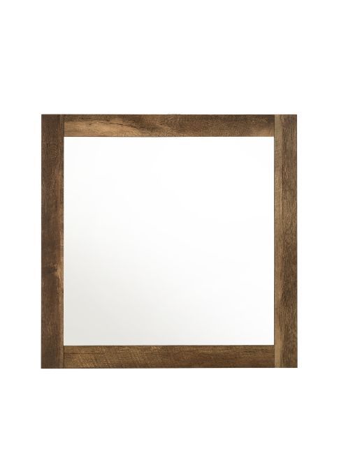 Morales - Mirror - Rustic Oak Finish - Tony's Home Furnishings