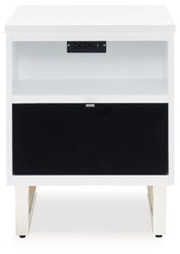 Thumbnail for Gardoni - White / Black - Chair Side End Table - Tony's Home Furnishings
