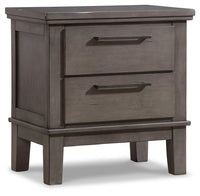 Thumbnail for Hallanden - Gray - Two Drawer Night Stand Tony's Home Furnishings Furniture. Beds. Dressers. Sofas.