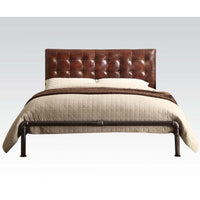 Brancaster - Queen Bed - Vintage Brown Top Grain Leather - Tony's Home Furnishings