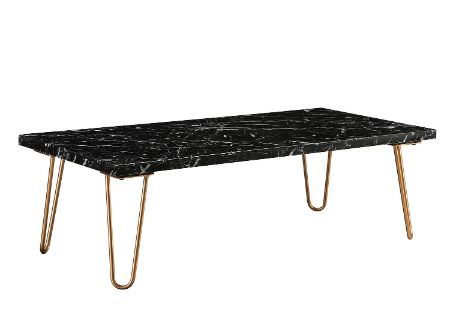 Telestis - Coffee Table - Black Marble & Gold - Tony's Home Furnishings