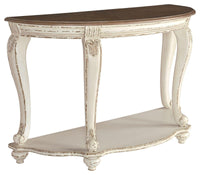 Thumbnail for Realyn - White / Brown - Sofa Table Tony's Home Furnishings Furniture. Beds. Dressers. Sofas.