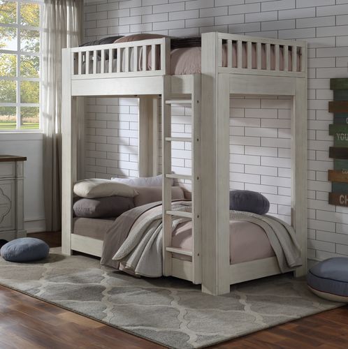 Cedro - Bunk Bed - Weathered White Finish - Tony's Home Furnishings