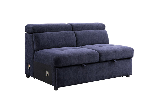 Nekoda - Sectional Sofa - Navy Blue Fabric - Tony's Home Furnishings