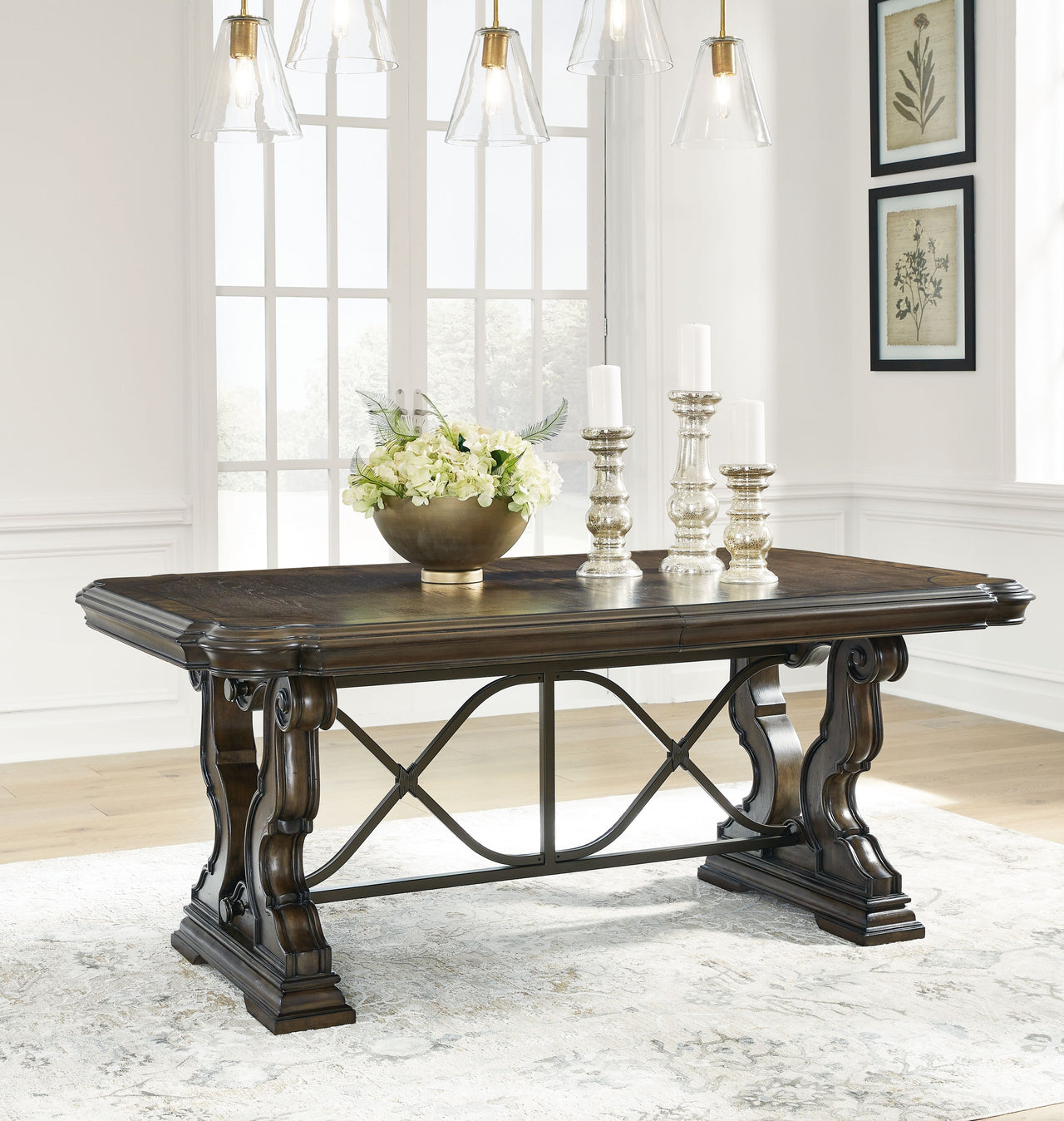 Maylee - Dark Brown - Dining Extension Table - Tony's Home Furnishings