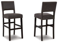 Thumbnail for Leektree - Gray / Brown - Tall Uph Barstool (Set of 2) Tony's Home Furnishings Furniture. Beds. Dressers. Sofas.