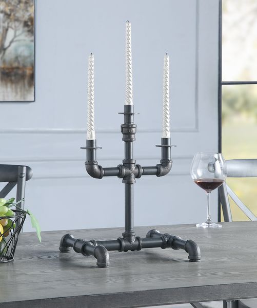 Brantley - Accent Candleholder - Sandy Gray Finish - Tony's Home Furnishings