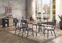 Edina - Dining Table - Oak & Sandy Black Finish - Tony's Home Furnishings