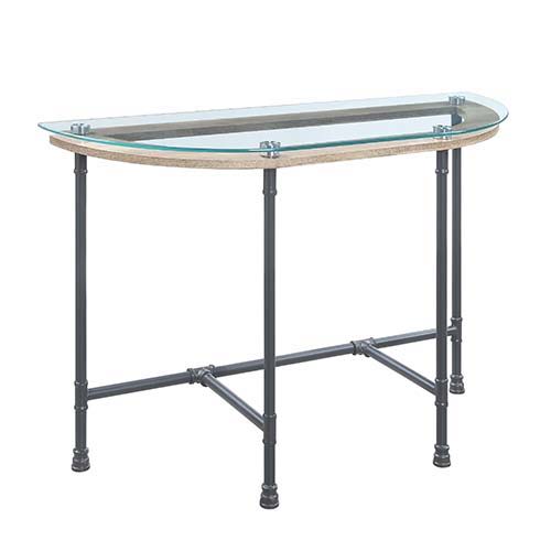 Brantley - Side Table - Clear Glass & Sandy Gray Finish - Tony's Home Furnishings