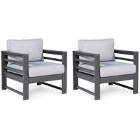 Thumbnail for Amora - Charcoal Gray - Lounge Chair W/Cushion (Set of 2) Tony's Home Furnishings Furniture. Beds. Dressers. Sofas.