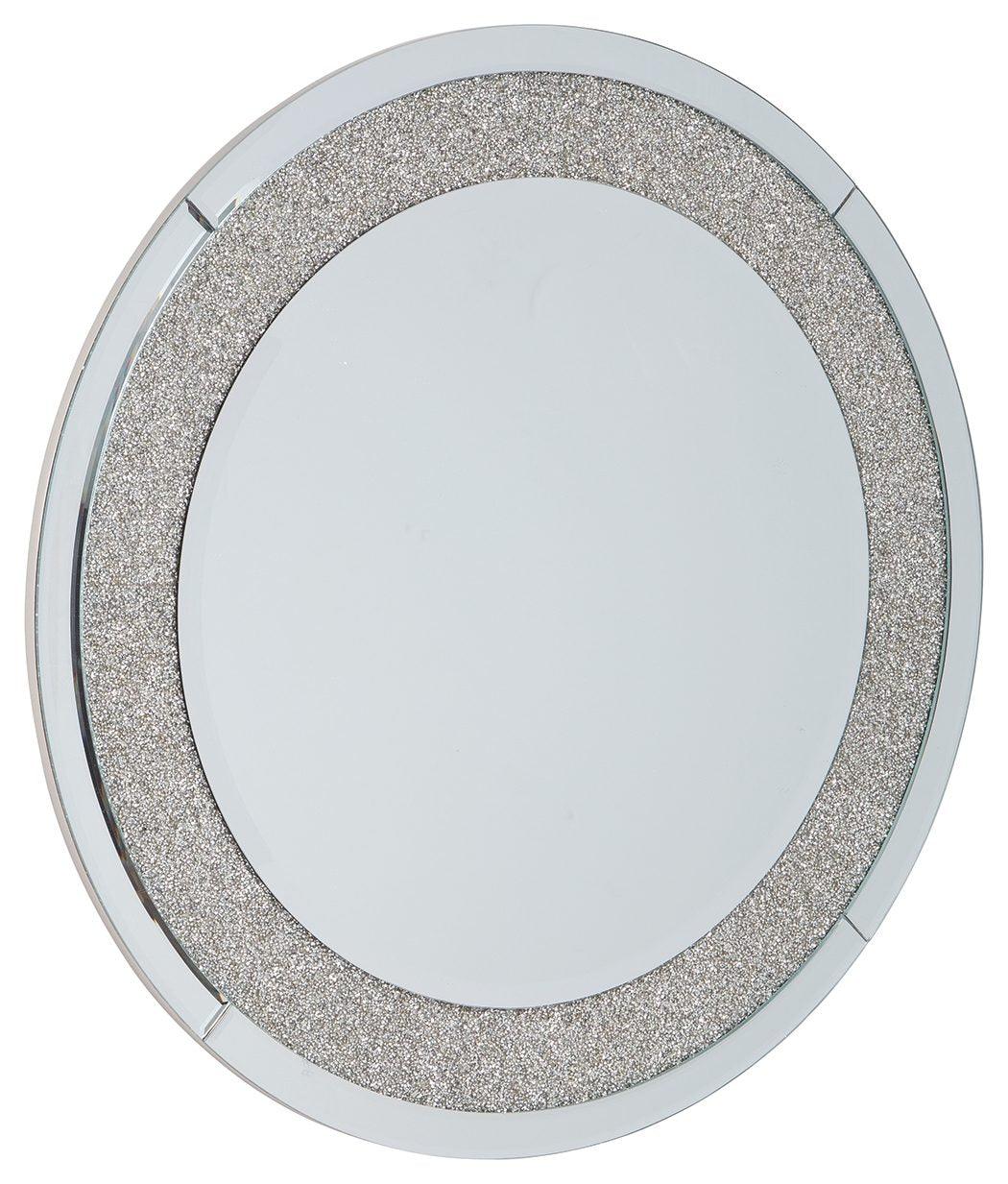 Kingsleigh - Metallic - Accent Mirror - Round Tony's Home Furnishings Furniture. Beds. Dressers. Sofas.