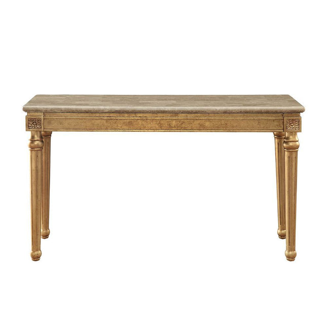 Daesha - Accent Table - Marble & Antique Gold - Tony's Home Furnishings