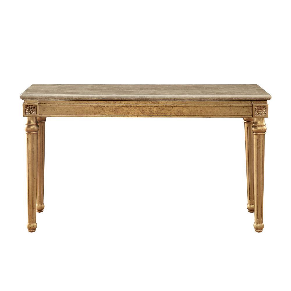 Daesha - Accent Table - Marble & Antique Gold - Tony's Home Furnishings