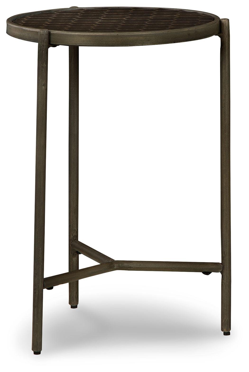 Doraley - Brown / Gray - Round Side End Table Tony's Home Furnishings Furniture. Beds. Dressers. Sofas.