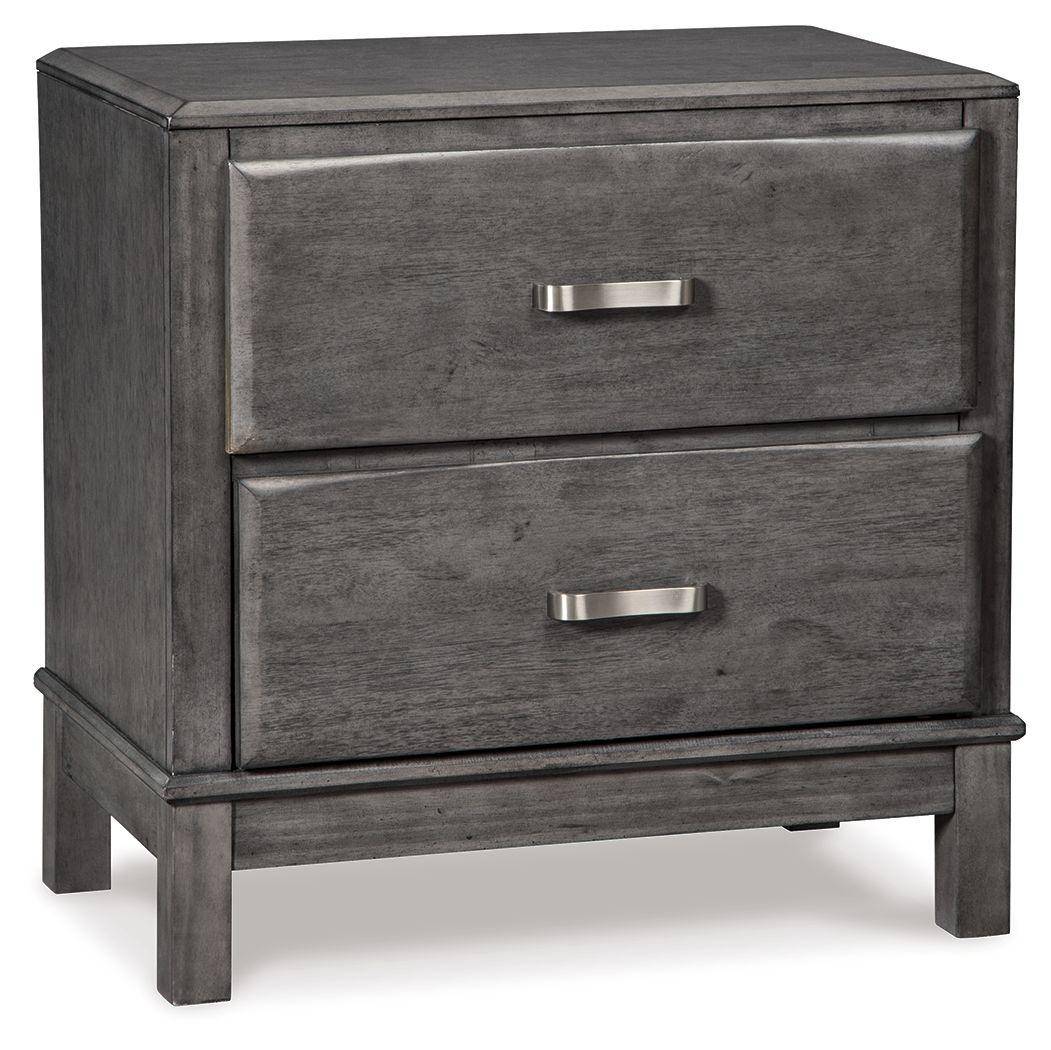 Caitbrook - Gray - Two Drawer Night Stand Tony's Home Furnishings Furniture. Beds. Dressers. Sofas.