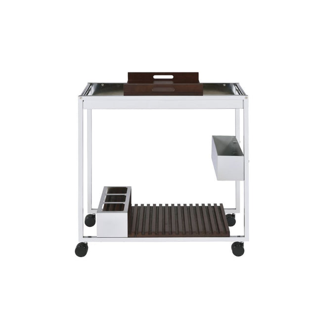 Lisses - Serving Cart - Chrome - Tony's Home Furnishings