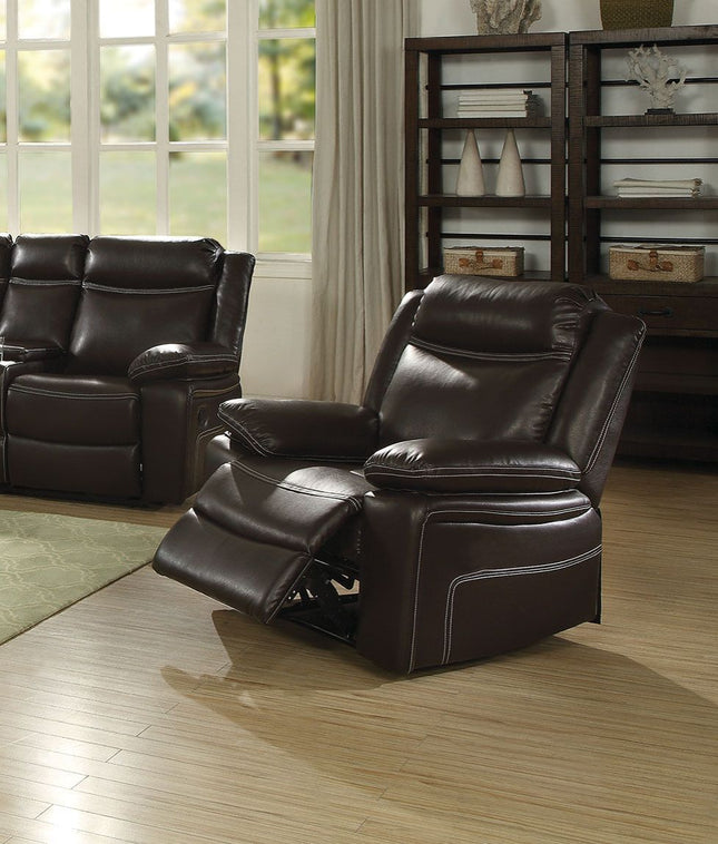 Corra - Recliner - Espresso PU - Tony's Home Furnishings