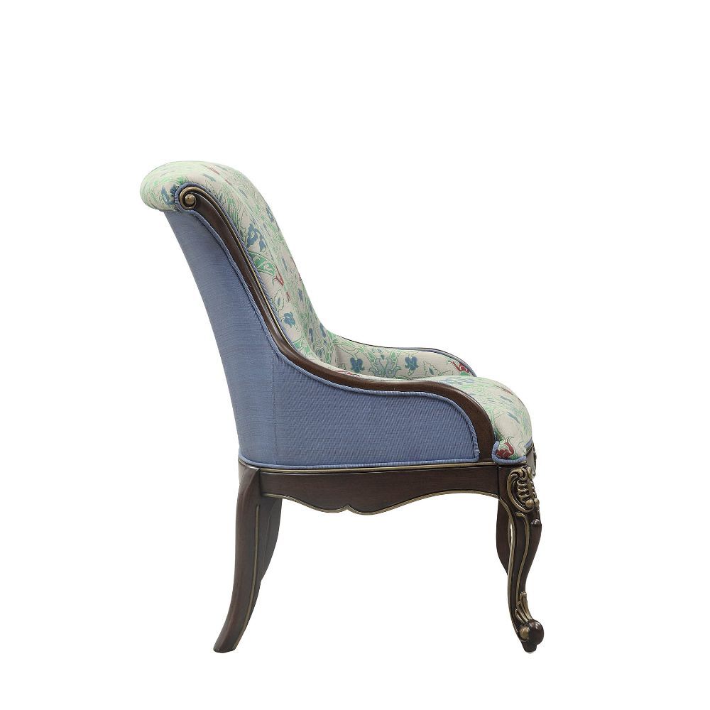 Ameena - Accent Chair - Fabric & Espresso - Tony's Home Furnishings