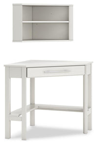 Thumbnail for Grannen - White - Corner Desk, Bookcase Tony's Home Furnishings Furniture. Beds. Dressers. Sofas.