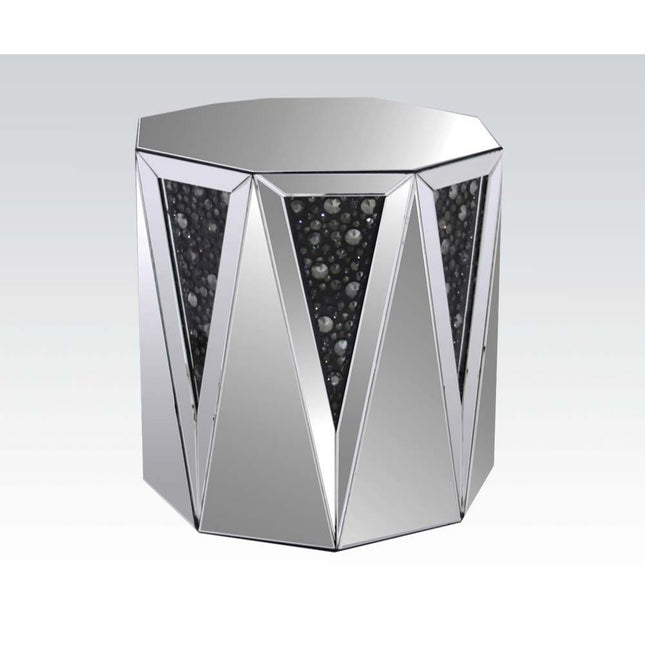 Noor - End Table - Mirrored & Faux Gemstones - Tony's Home Furnishings