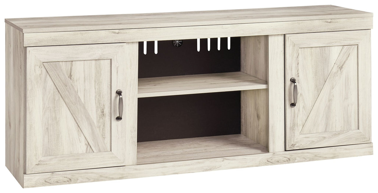 Bellaby - Whitewash - 60" TV Stand W/Fireplace Option Tony's Home Furnishings Furniture. Beds. Dressers. Sofas.