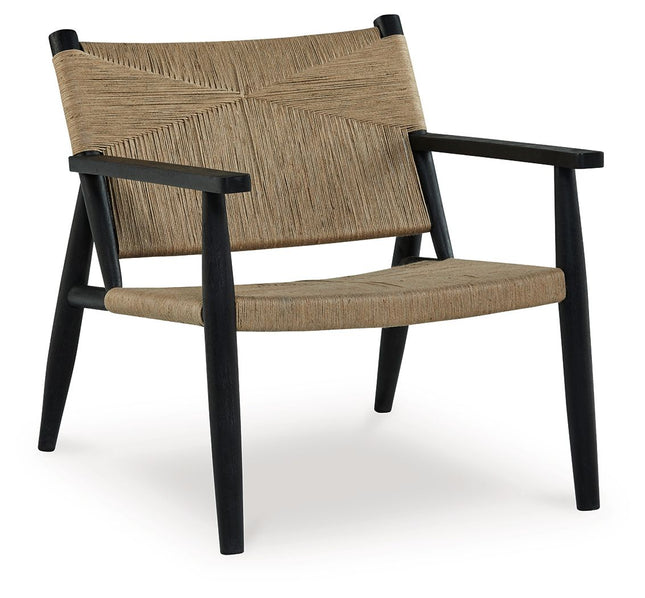 Halfmore - Black / Natural - Accent Chair - Tony's Home Furnishings