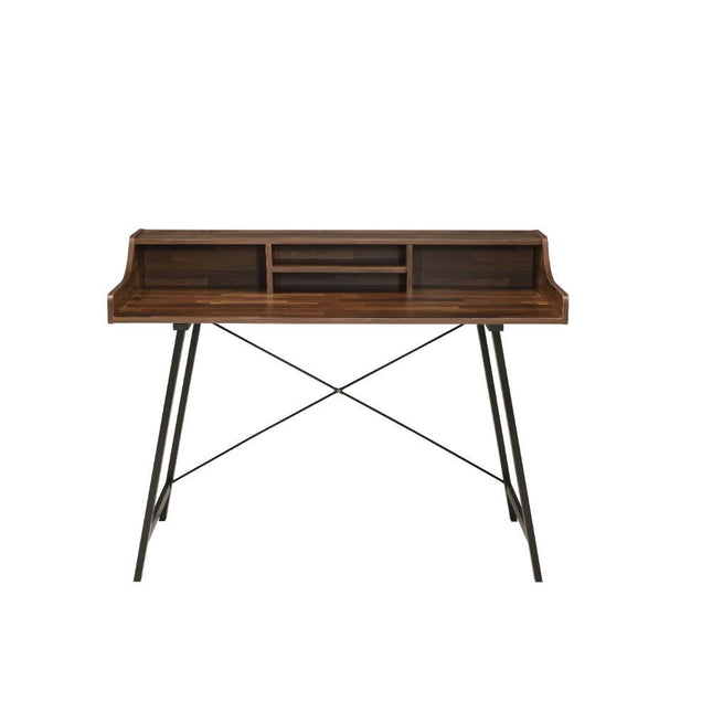 Sange - Desk - Walnut & Black - Tony's Home Furnishings