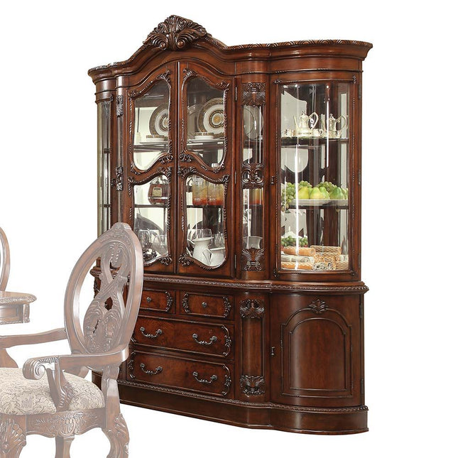 Rovledo - Hutch & Buffet - Cherry - Tony's Home Furnishings