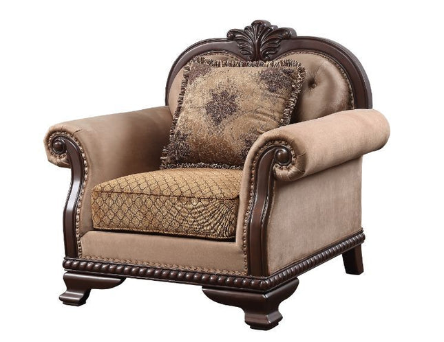 Chateau De Ville - Chair - Fabric & Espresso Finish - Tony's Home Furnishings